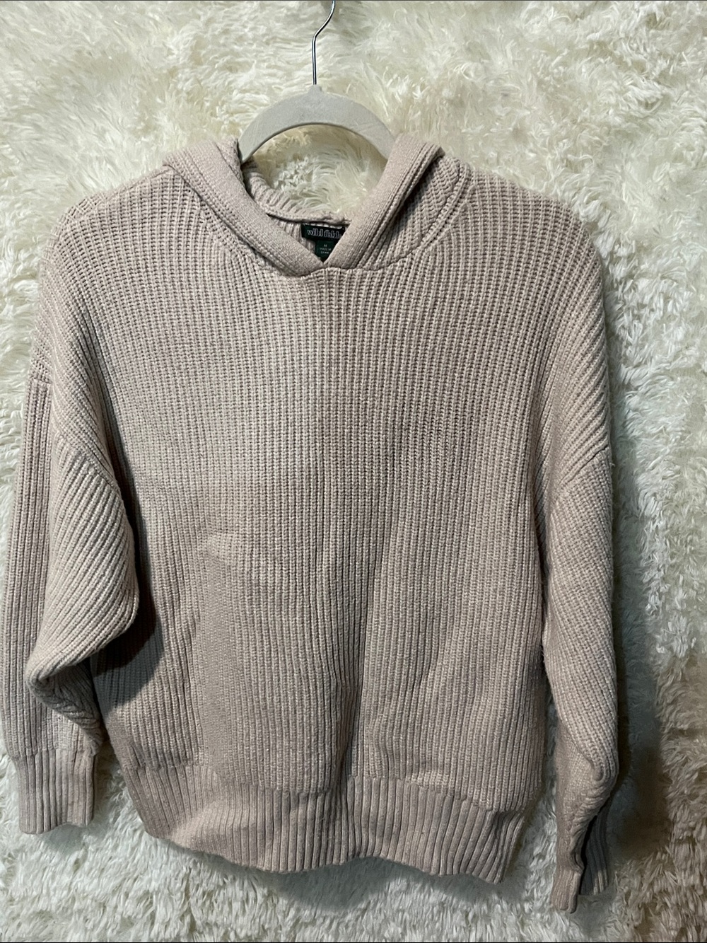 wild fable women’s Crewneck Hooded Sweater in Light Taupe